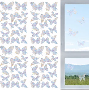 Autocollants Fenêtre Attrape-soleil Anti-collision Oiseaux - 26 Pièces, 3 Tailles - Statique, Réutilisable, Arc-en-ciel