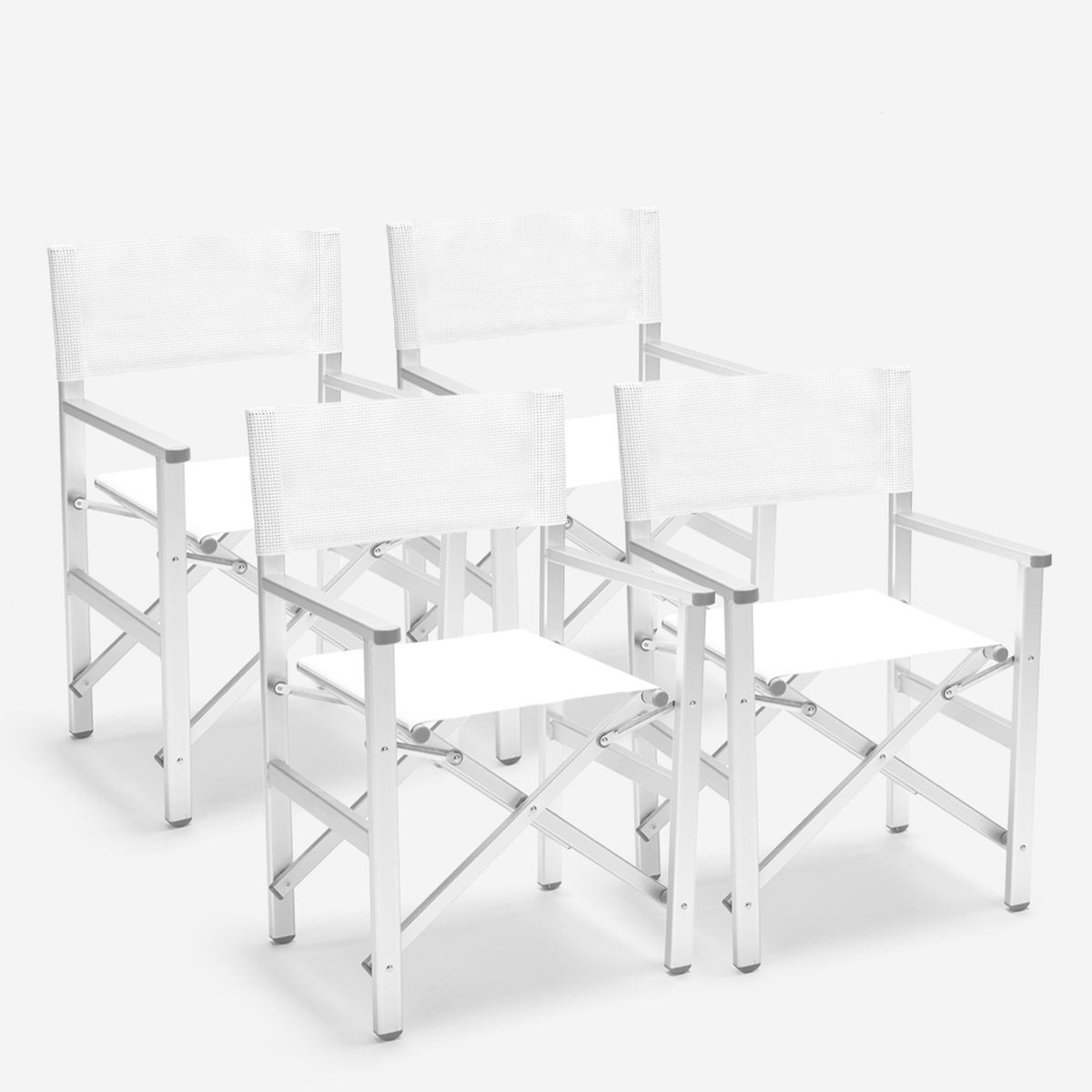 4 chaises de plage pliables portables textilène aluminium Regista Gold - 4