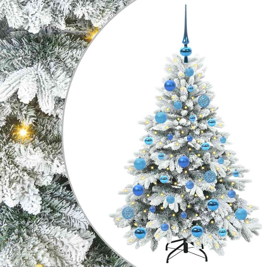 Sztuczna choinka z 150 diodami LED Zielony 120 cm PE i PVC
