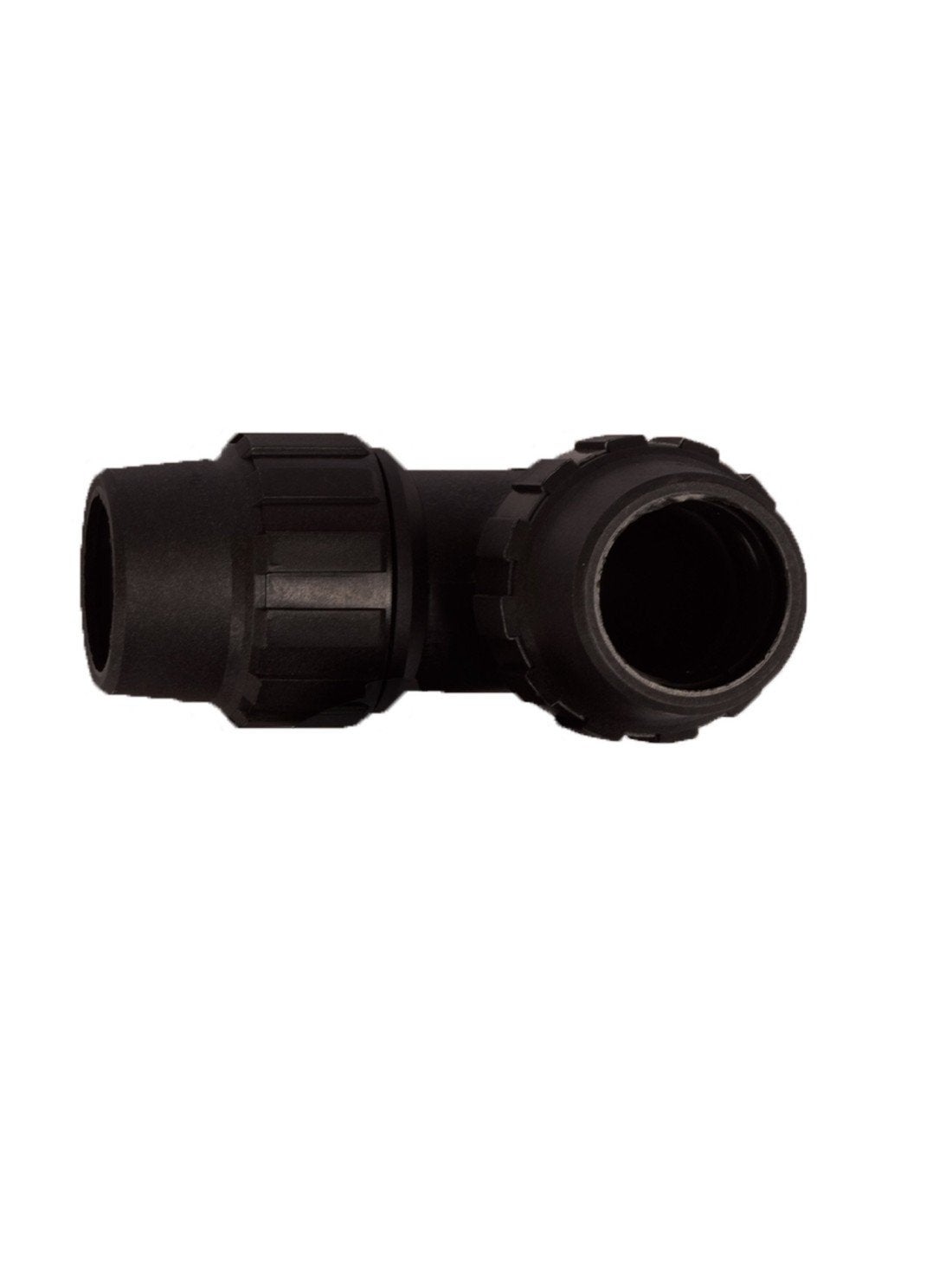 JARDIN202 - Codo 2 Bocas Iguales de Polietileno para Tubería de Riego por Goteo - Varias Medidas | 32mm (Pack 5 uds) - 2