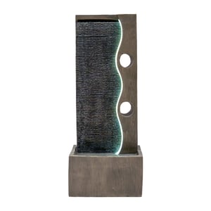 Fontana Zen Con Luce LED Beper - Cascata Per Interni In Resina, Effetto Rilassante Con Pompa Inclusa - Foto 12