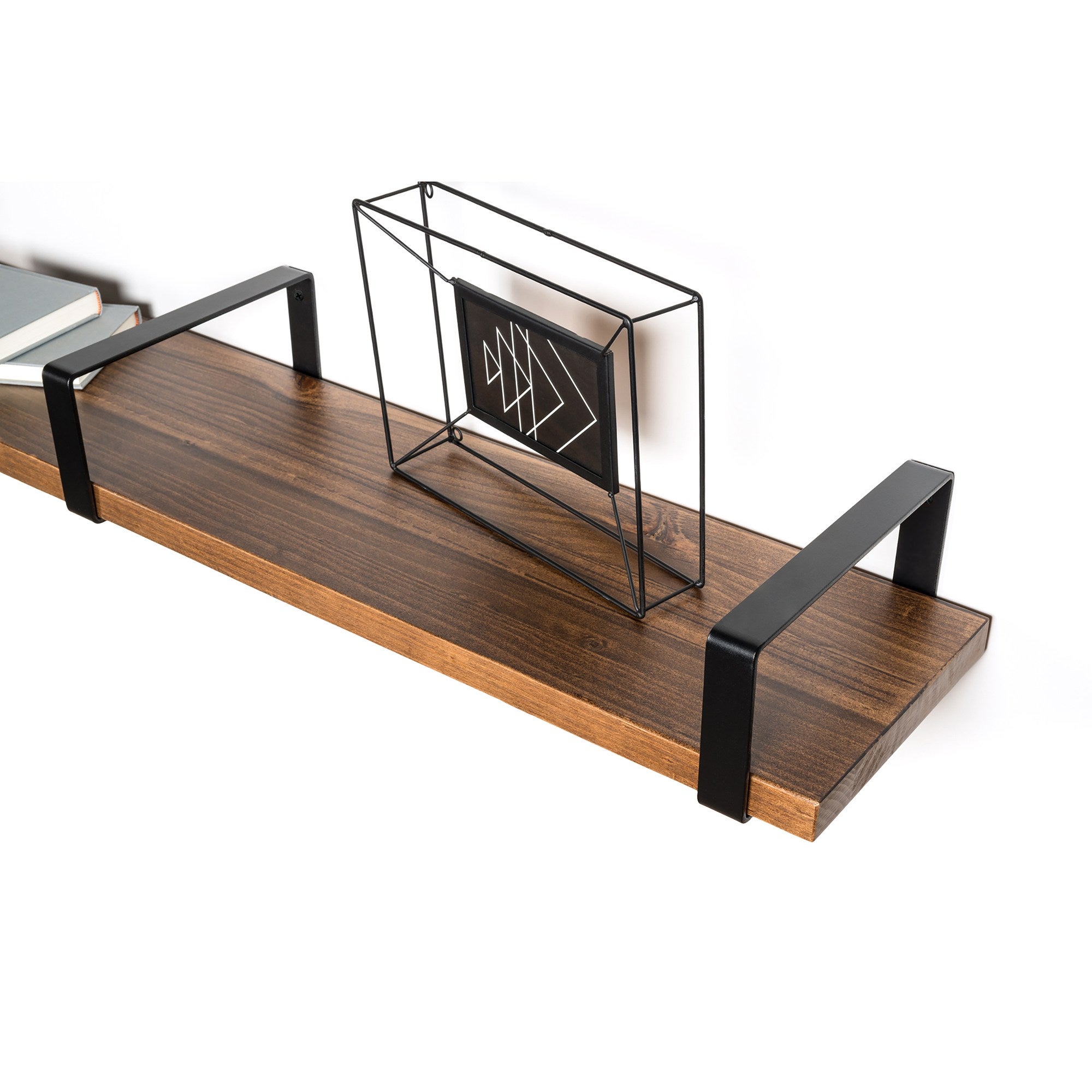 REI | Support mural pour étagère 1070 | 260 mm | 30 x 130 x 260 mm | Fer noir à pores ouverts | 30 kg - 5