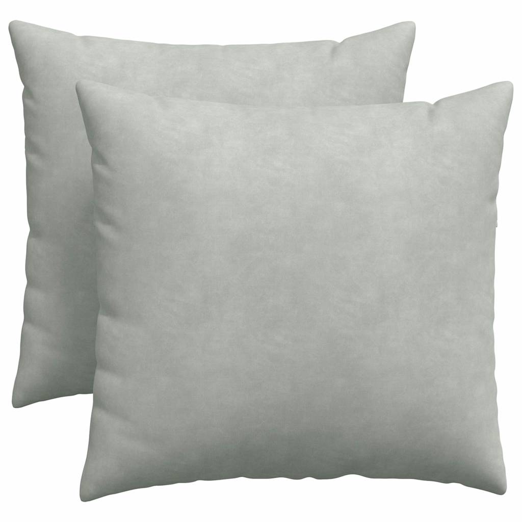 Coussins de canapé 2 pcs Gris clair 50 x 50 cm vidaXL - 2