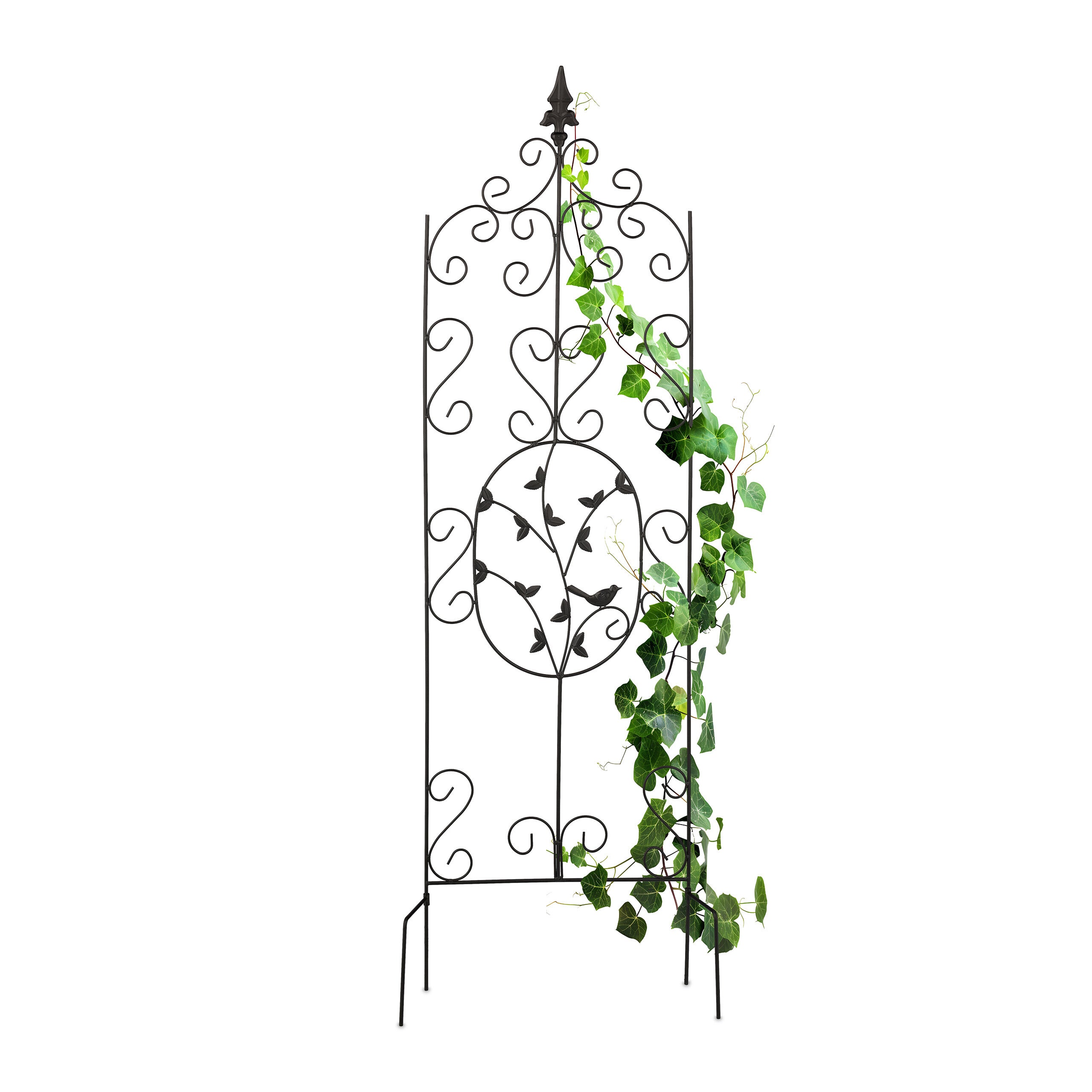 Traliccio in Ferro per Piante Rampicanti, Traliccio in Ferro da Giardino per Ortaggi Rampicanti Rose da Patio Fiorite Cetrioli Supporti Clematide(Color:White,Size:220 * 50CM/86.6 * 19.7in