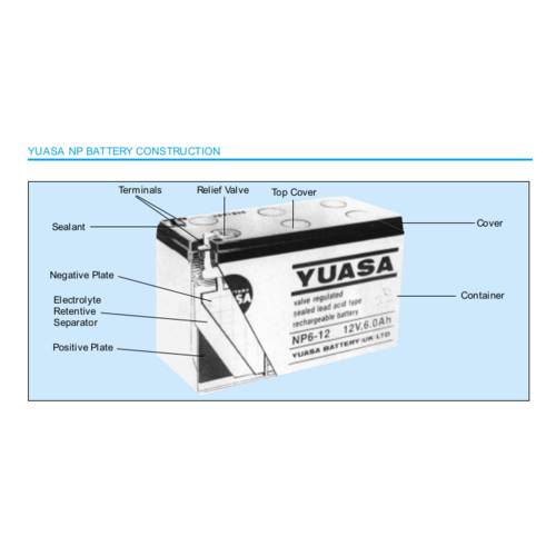 Batterie Plomb Yuasa 6V 4Ah NP4-6 - 3