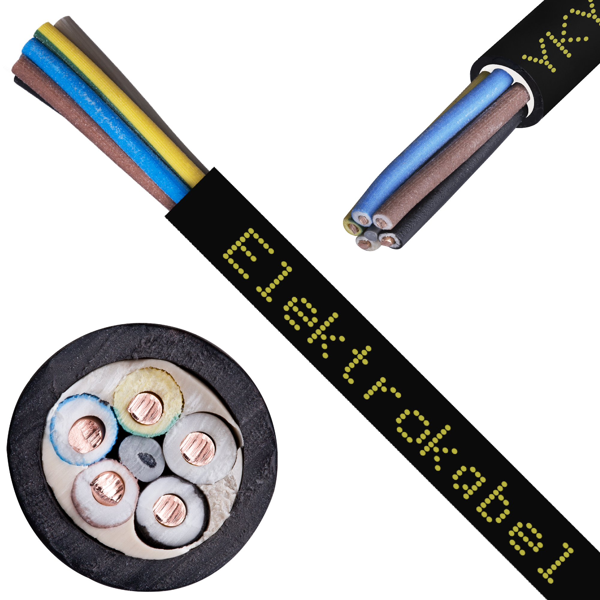 Kabel energetyczny ziemny YKY 5x10mm2 czarny 0,6/1kV drut Elektrokabel 300m
