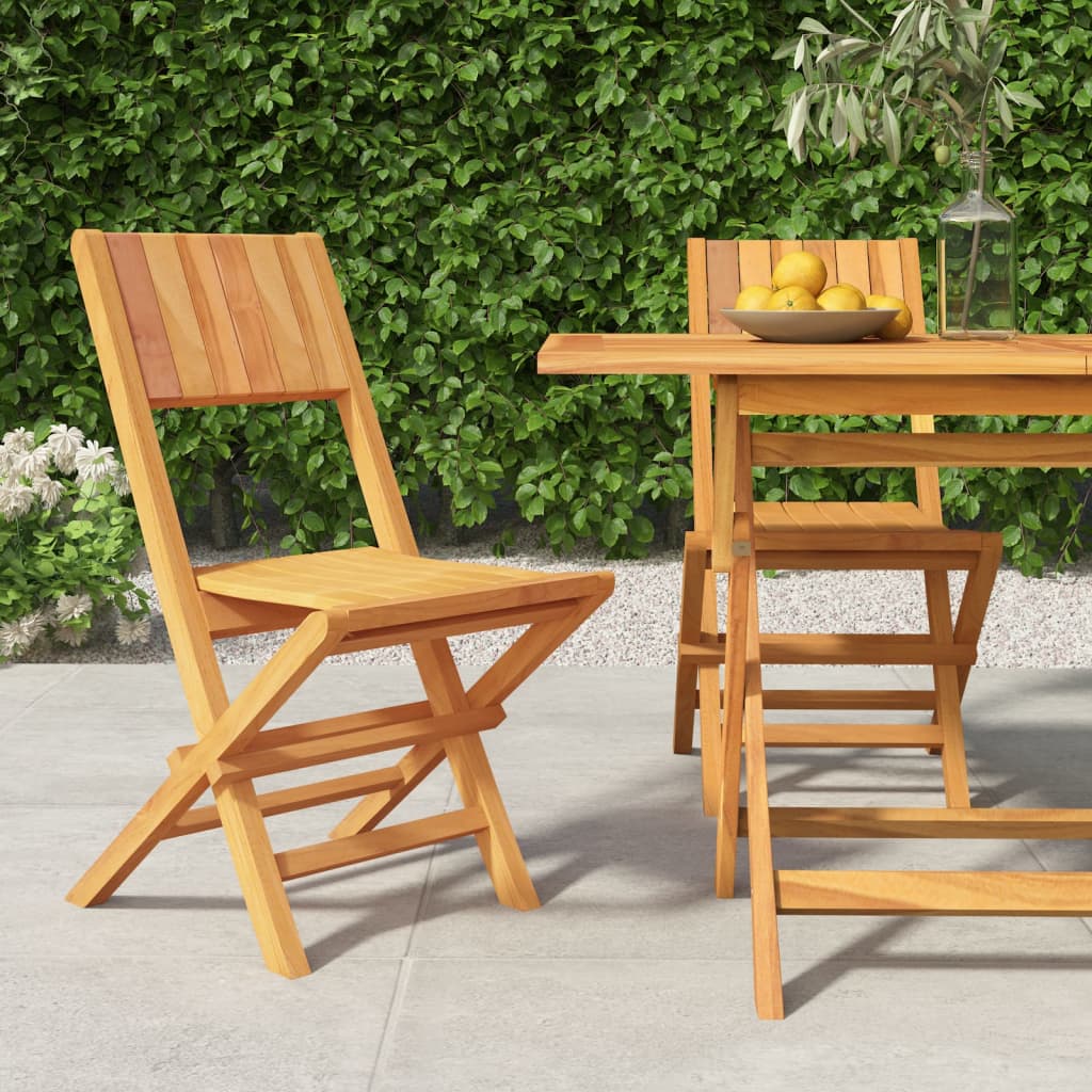 Chaises de jardin pliantes 2 pcs 47x61x90 bois massif teck | Leroy Merlin