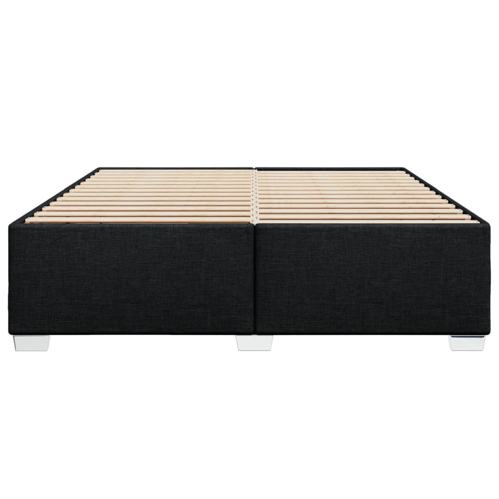 Cadre de lit sans matelas, tissu noir, pour la chambre, 180 × 200 cm - 4