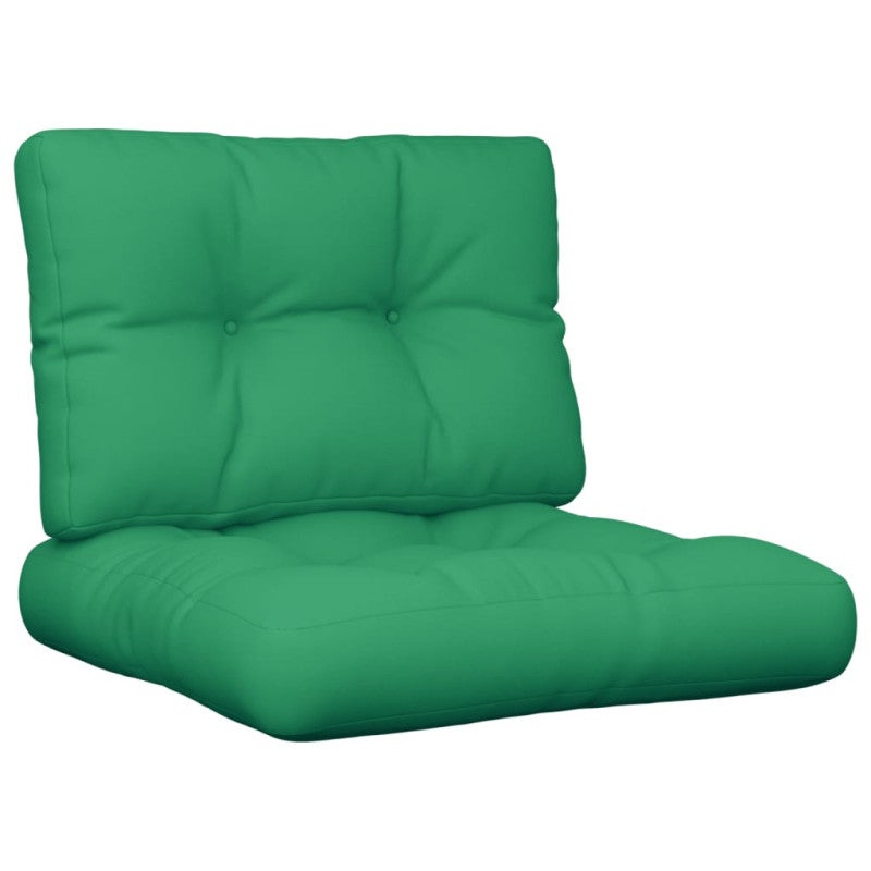 Cojines para palets 2 unidades tela verde v0669 50 x 50 x 12 cm / Verde - 2