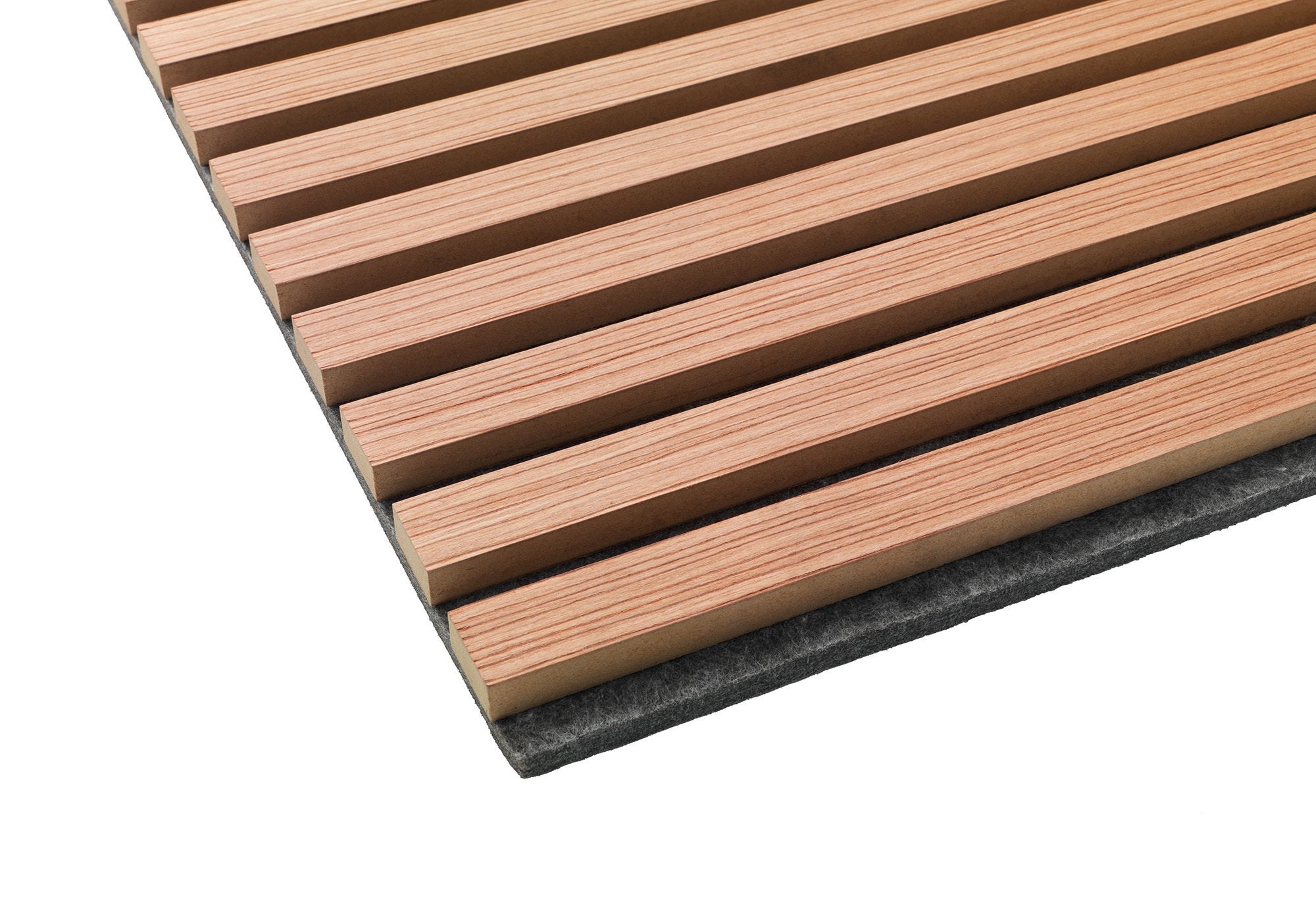 Lot 2 Panneaux Muraux Acoustiques en Bois - 240x60cm- 3.12 m² - Cerisier Naturel – A Lattes – Panneau Tasseau de Bois - 5