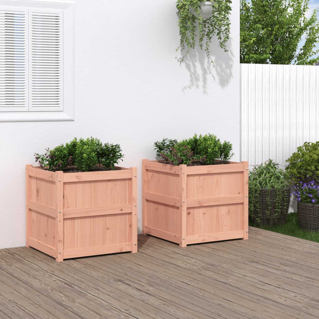 2 pcs Jardinière，Bac à fleurss bois massif douglas CWV33486 - 2