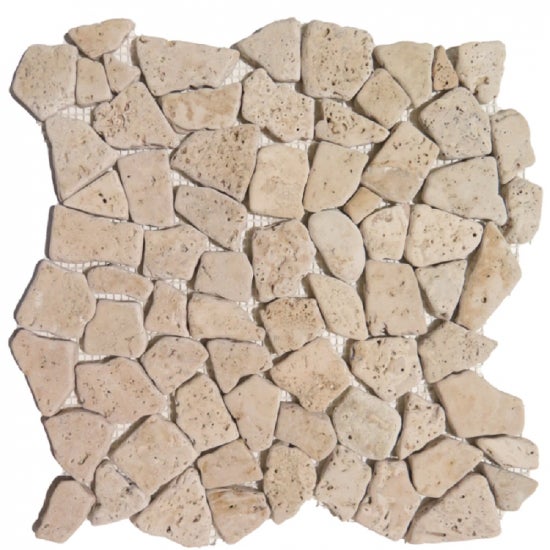 Mosaïque sol/mur en travertin palladienne Impéria - Vendu par filet 30,5 x 30,5 x 1 cm - C-NEGOCE