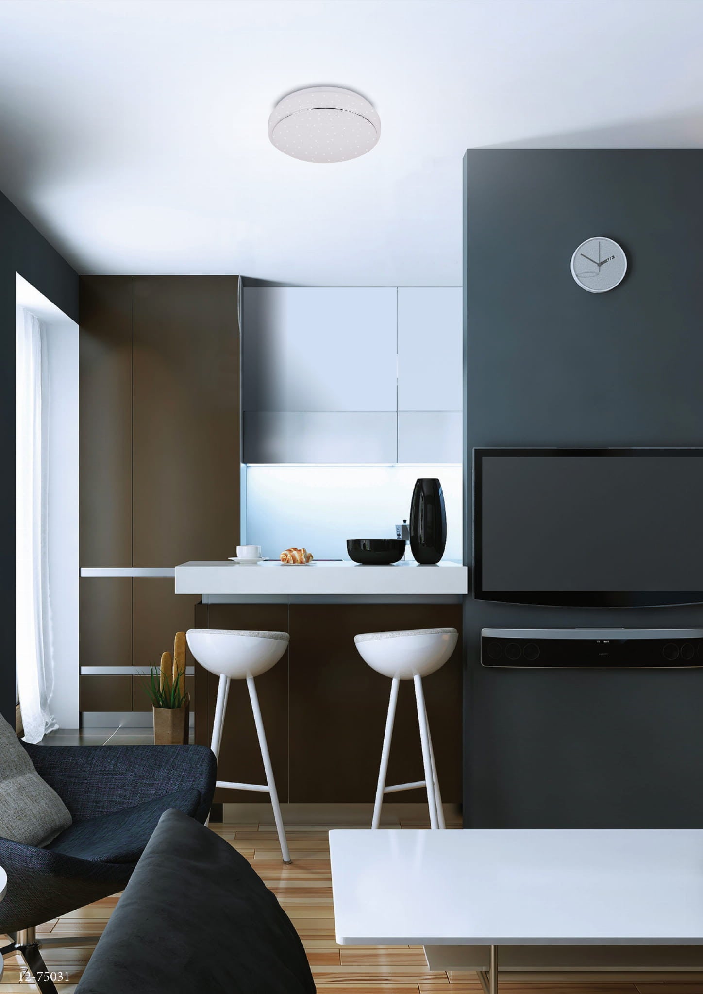 Plafon Jasper okrągły biały LED 12W 4000K 780lm wym: 6,5 x 26 cm IP44 akryl Candellux - 3