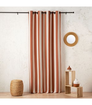 Tenda con Occhielli ABAKUHAUS Paisley - Design Etnico Rosso Rubino