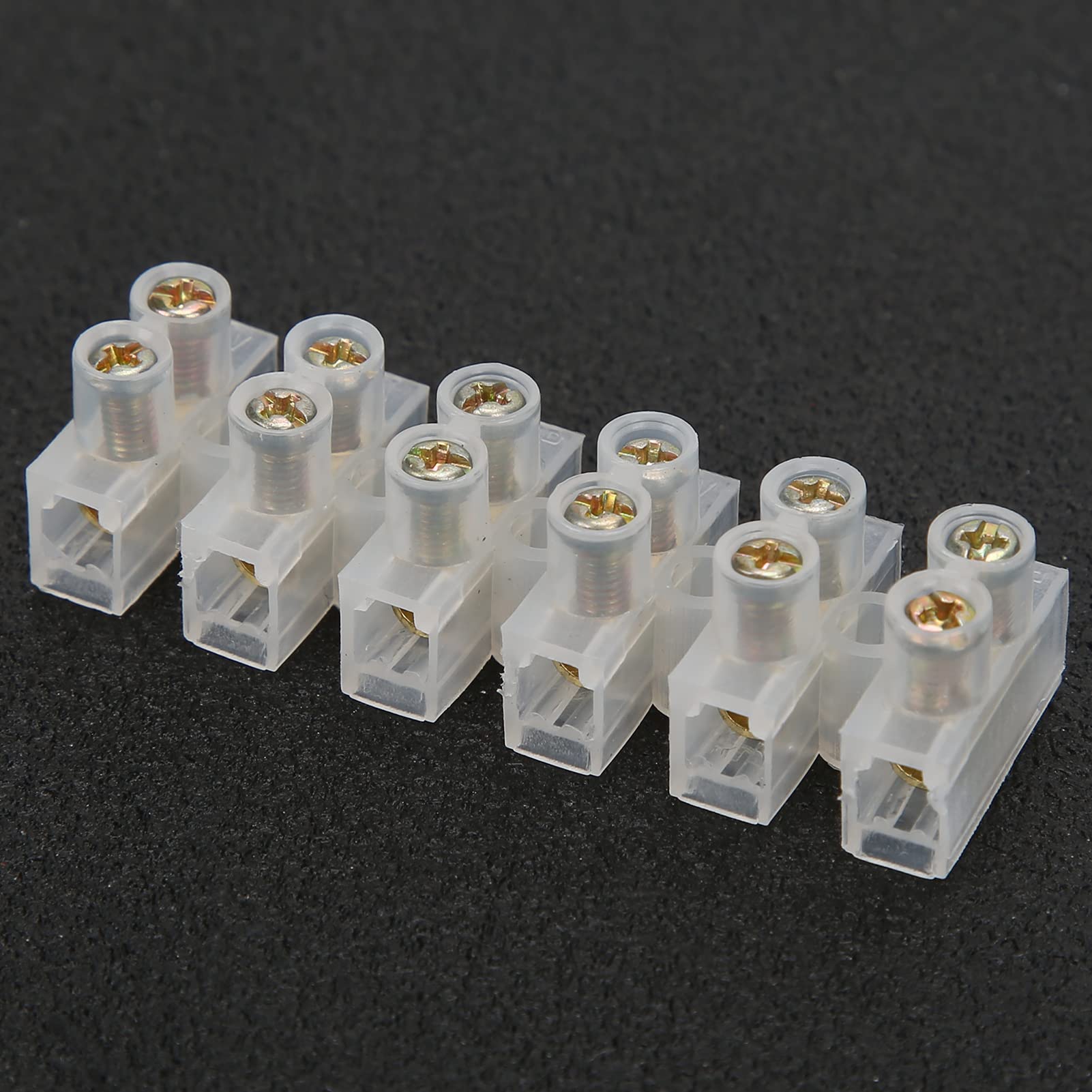 20 pezzi morsettiera striscia ignifuga passante connettore filo 10A forniture industriali (sei in sei out) - 3