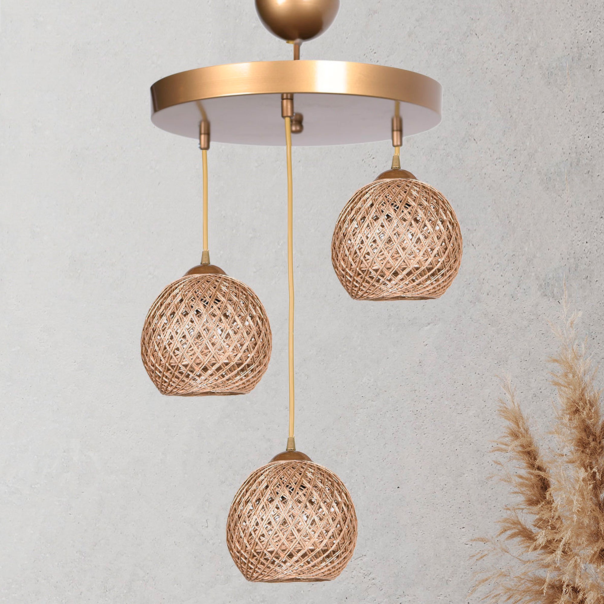 Plafoniera da 80 cm. Color argento. Tipo 3xe27 max 45-60w - 4