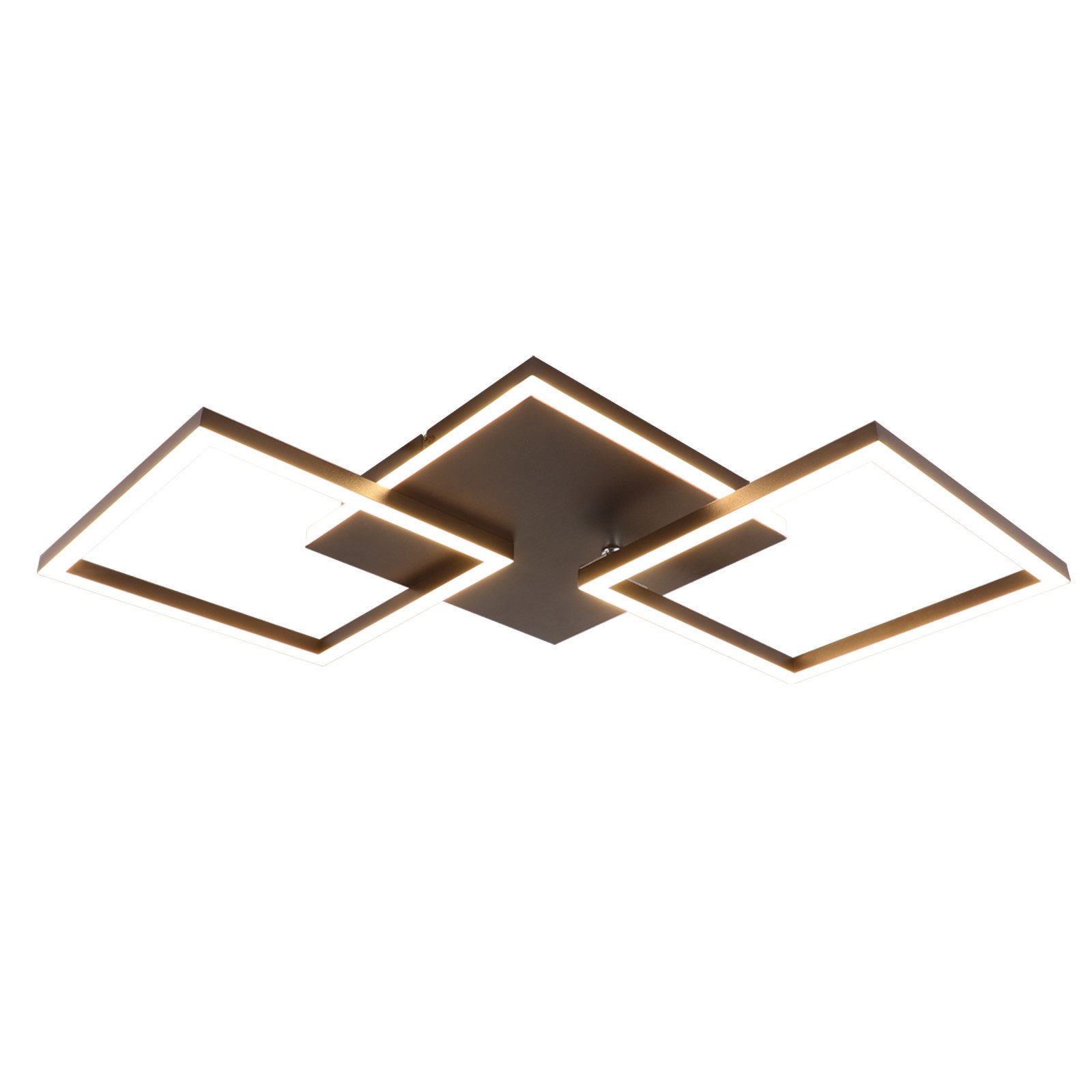 NETTLIFE Lampa sufitowa LED do salonu, czarna, ściemnialna, kwadratowa, nowoczesna, 36 W, z pilotem - 8