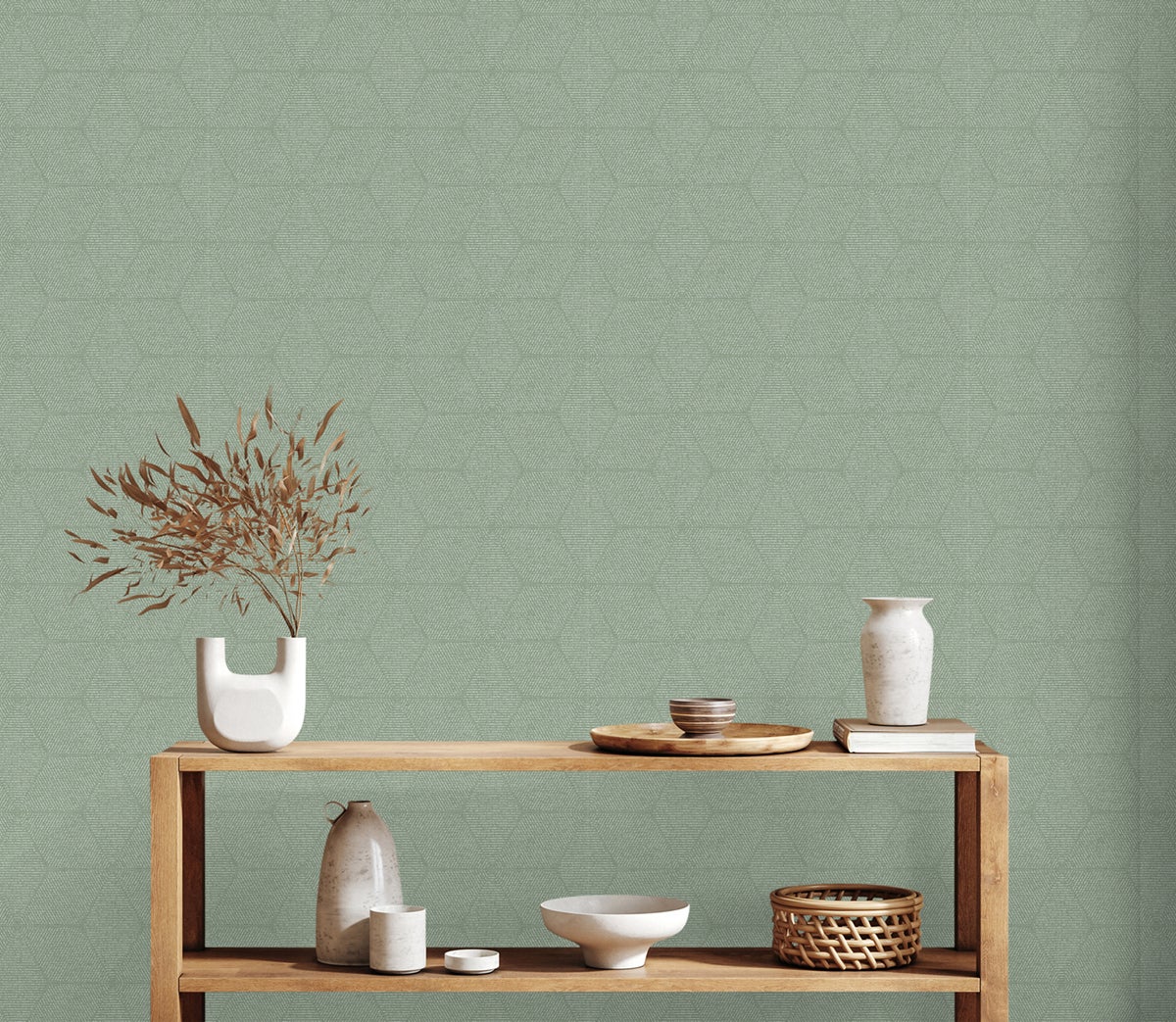 A.s. création, papel pintado no tejido, papel pintado gráfico, geométrico, rollo 10,05 m x 0,53 m, as390913, verde, blanco