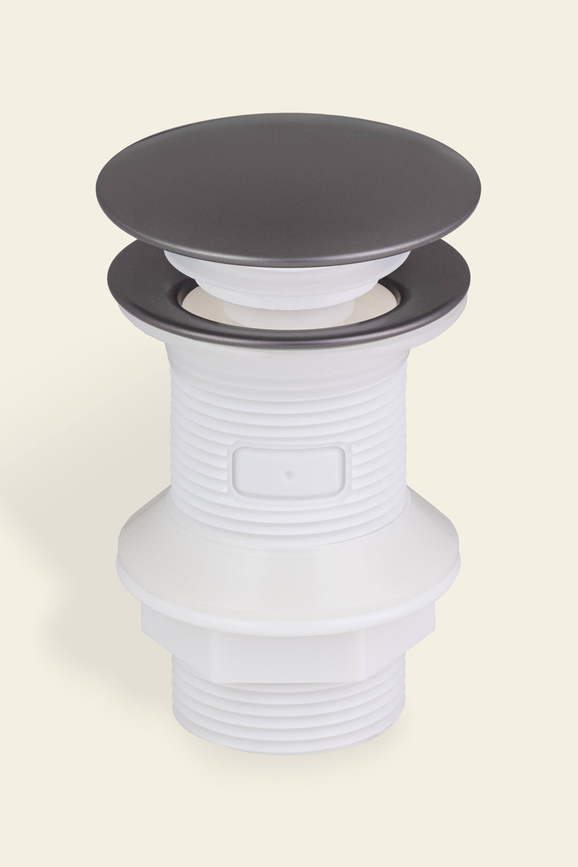 Bonde de lavabo clic clac TINA en ABS clapet en inox gris métal BASS - 2