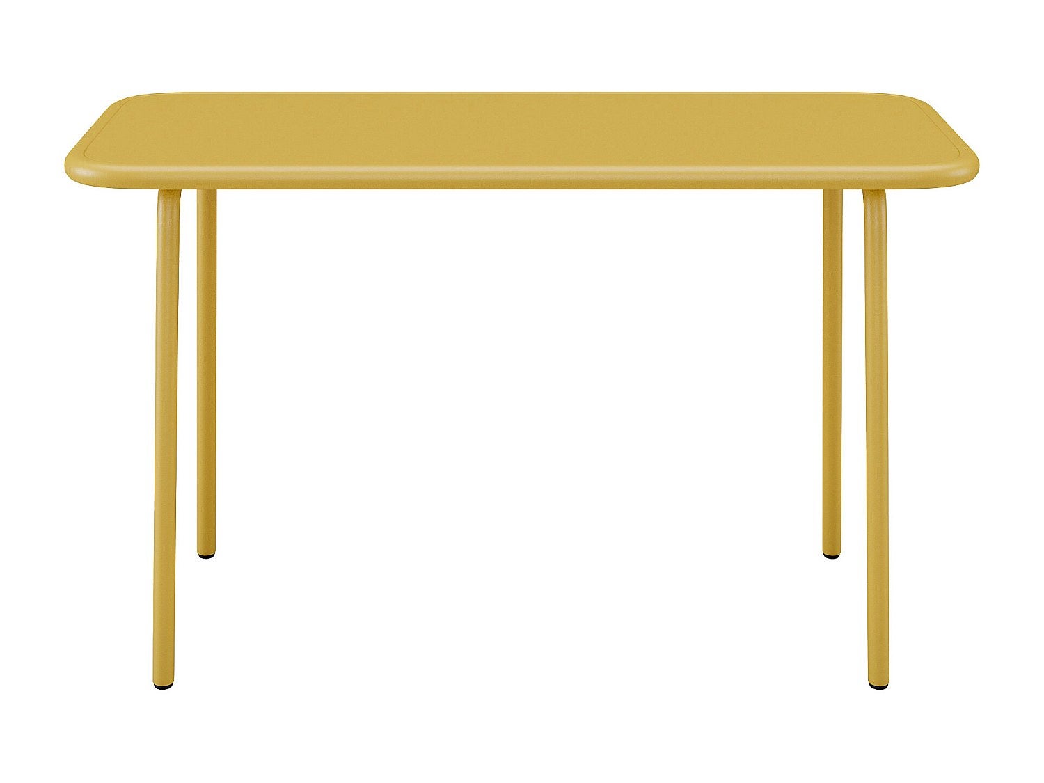 Stolik ogrodowy dziecięcy metalowy szer. 80 cm - Żółty musztardowy - POPAYAN marki MYLIA
