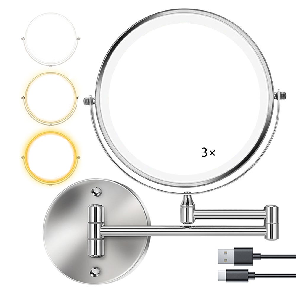 MRJ 8 Pouces Miroir Mural Grossissant x3 Fois Grossissement-Extension MRJ 8 Pouces Miroir Mural Grossissant x3 Fois Grossissement-Extension
