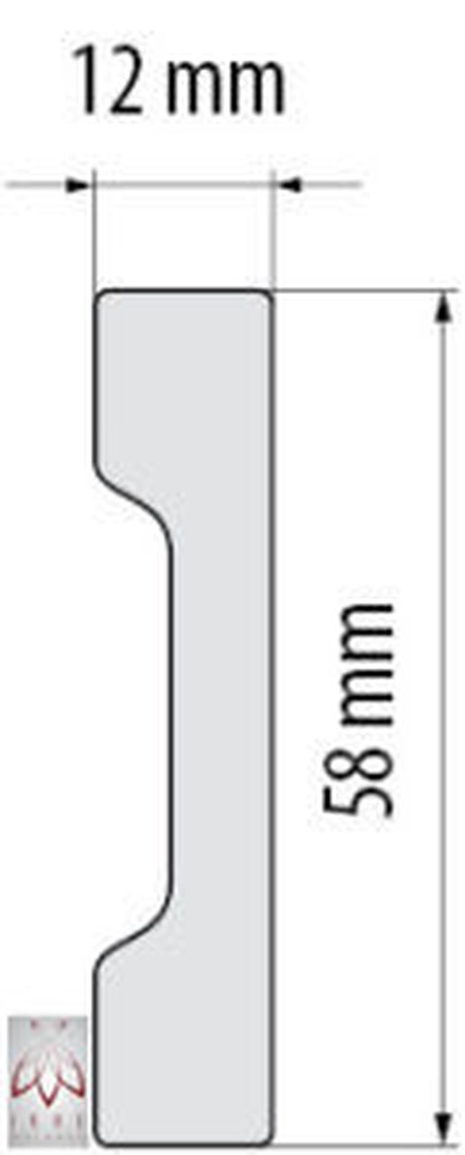 Plinthes 1 pièce / 2 mètres plinthe plinthe - blanc - matériau dur - décoration - mur - sol - plafond DP2 - 2