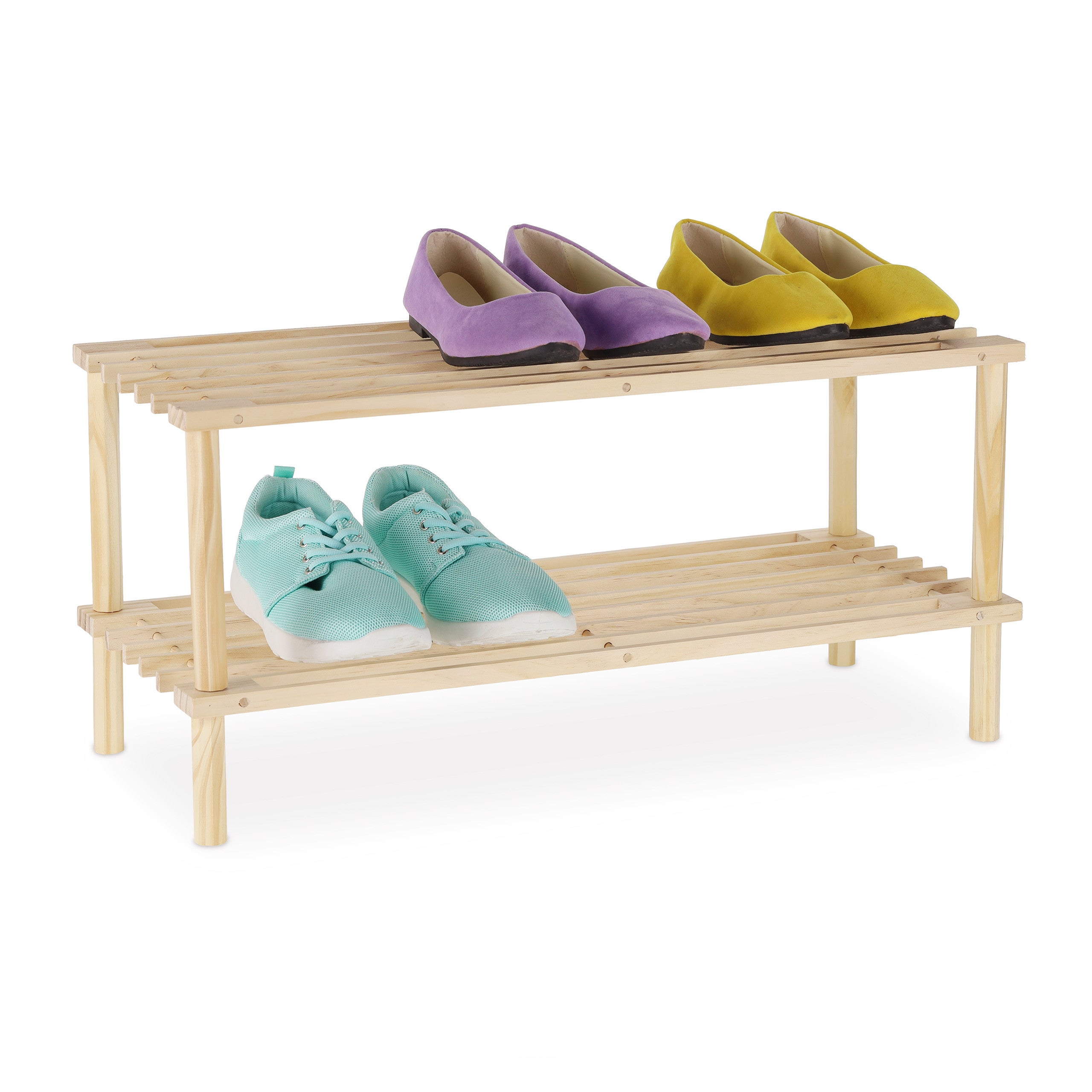Relaxdays Scarpiera da Ingresso, 2 Ripiani, Moderno Scaffale