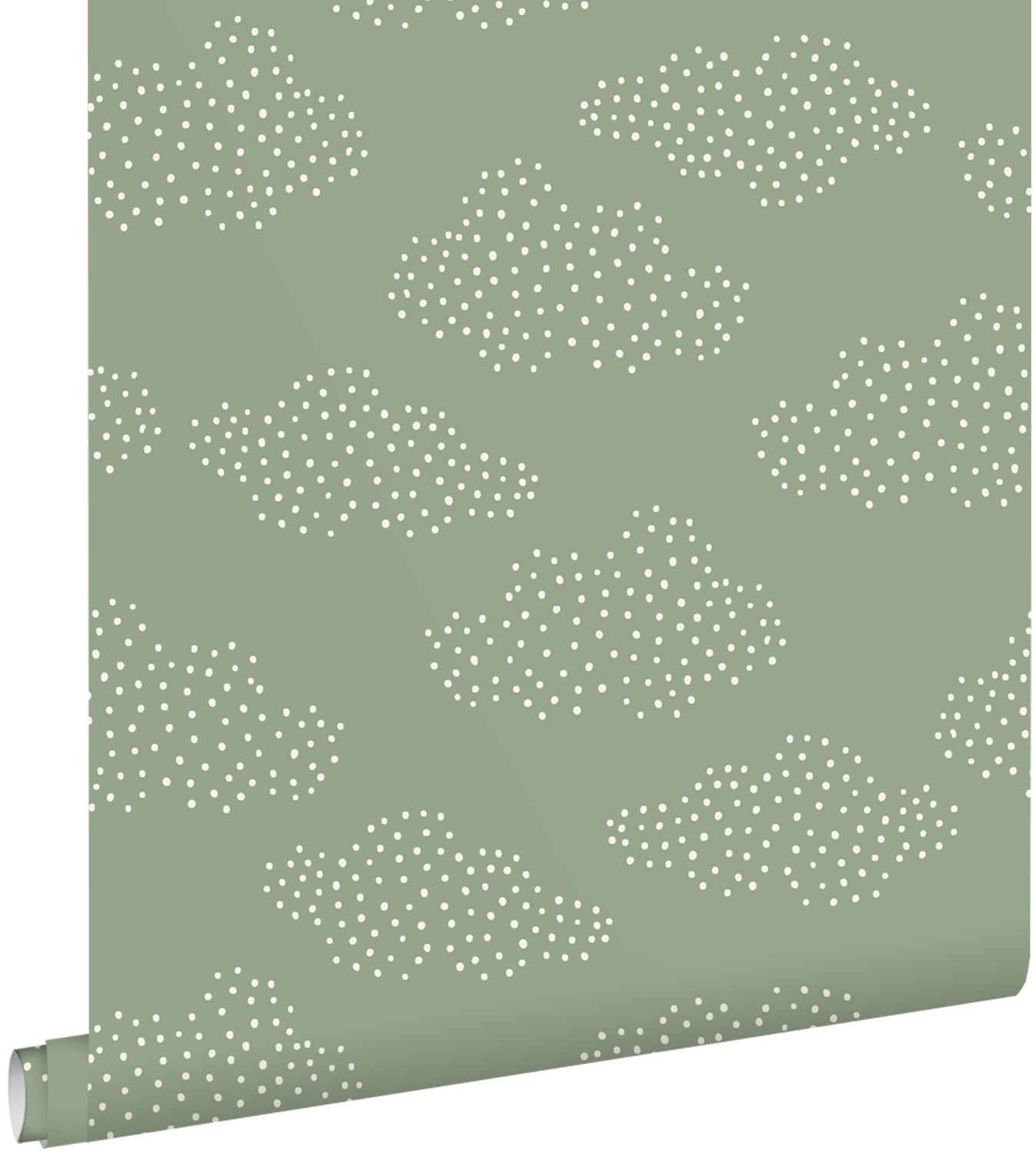 Tapeta chmury zielonym - 50 x 900 cm - ESTAHOME