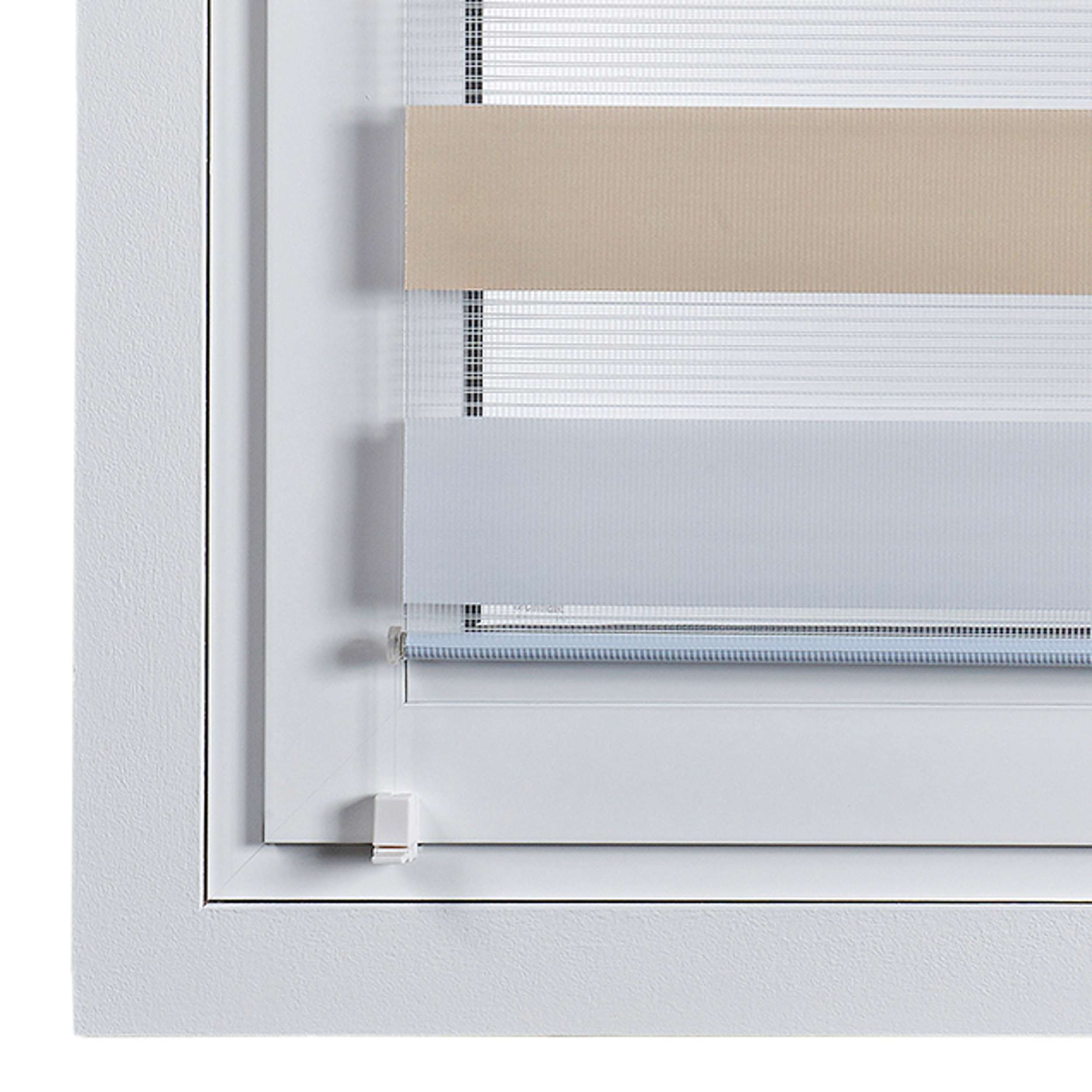 Estor de rolo EasyFix Dia/Noite, estore de instalação sem furos Branco-cinza-bege, 60 x 180 cm - 5