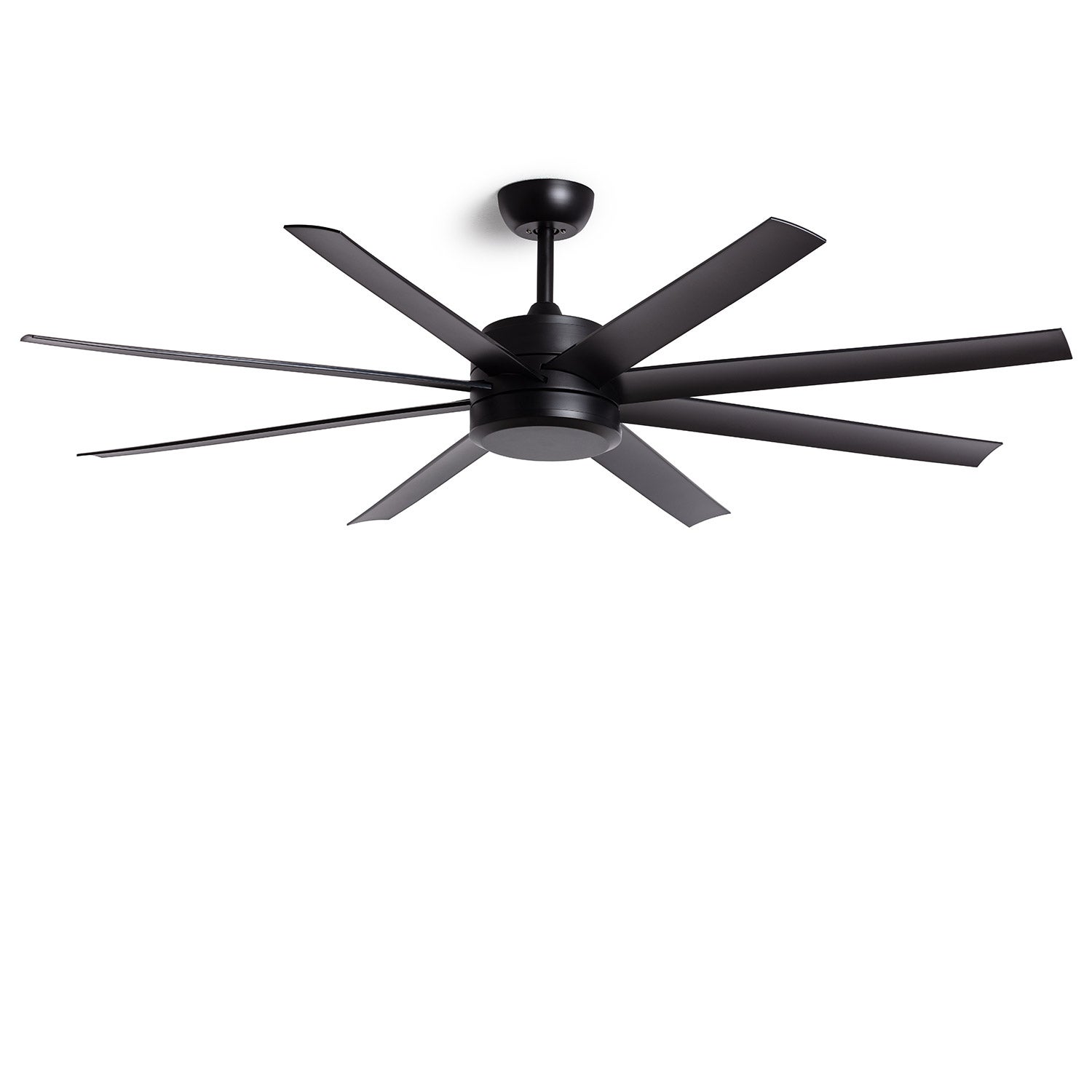 Ventilatore Da Soffitto Fanbulous 165 Cm (65”) Senza Luce – 8 Pale, Motore DC Reversibile, Telecomando, 6 Velocità, Nero/Noce