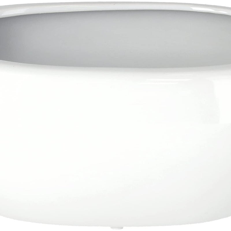 Doniczka donica osłonka podłużna ceramiczna 270 mm - Kolor biały - KOTARBAU