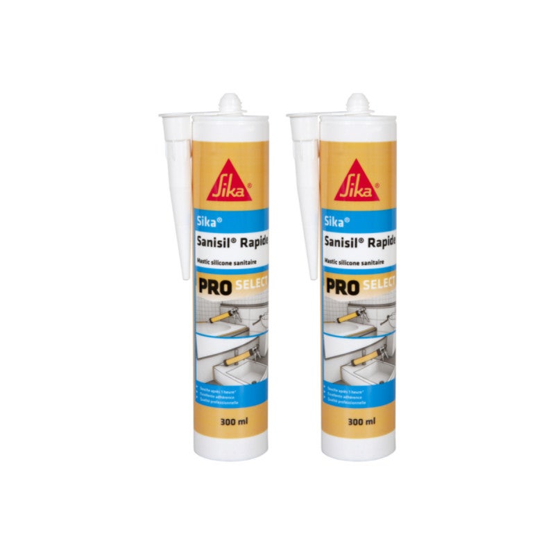Lot de 2 mastics silicone anti-moisissure SIKA Sanisil Rapide ...
