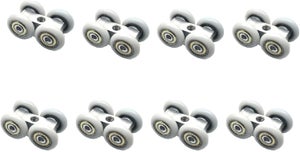 Lot De 10 Roulettes Porte Coulissante 48 Mm - Roulements à Billes Fente 6 Mm QUARKZMAN