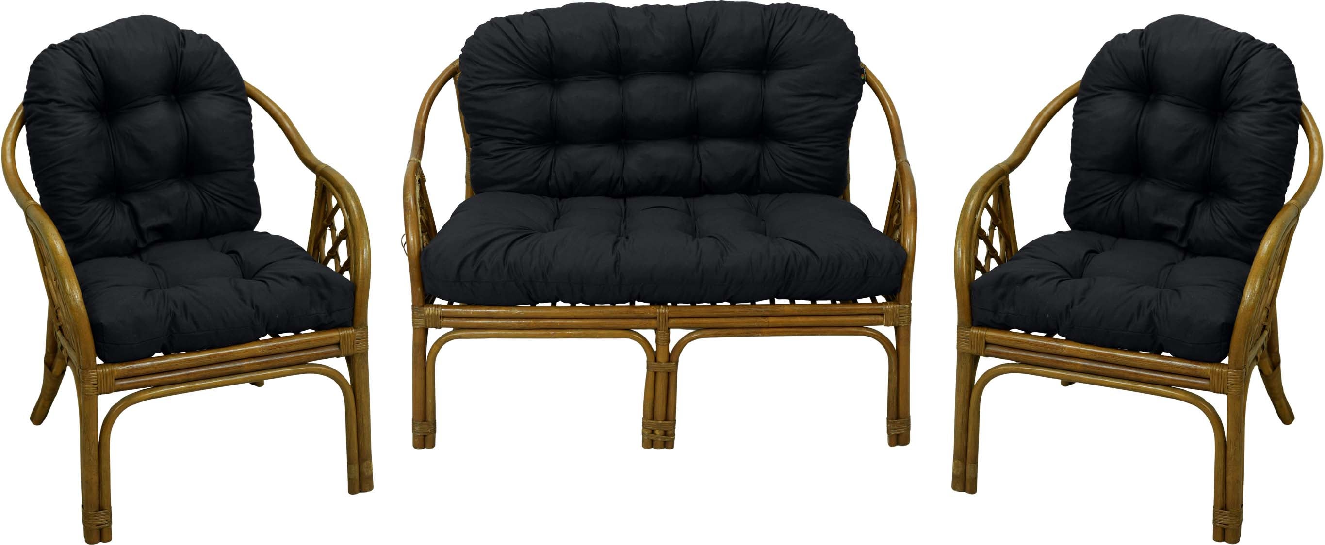 Poduszki na meble rattanowe AMPO komplet czarny silikon 1 kpl.