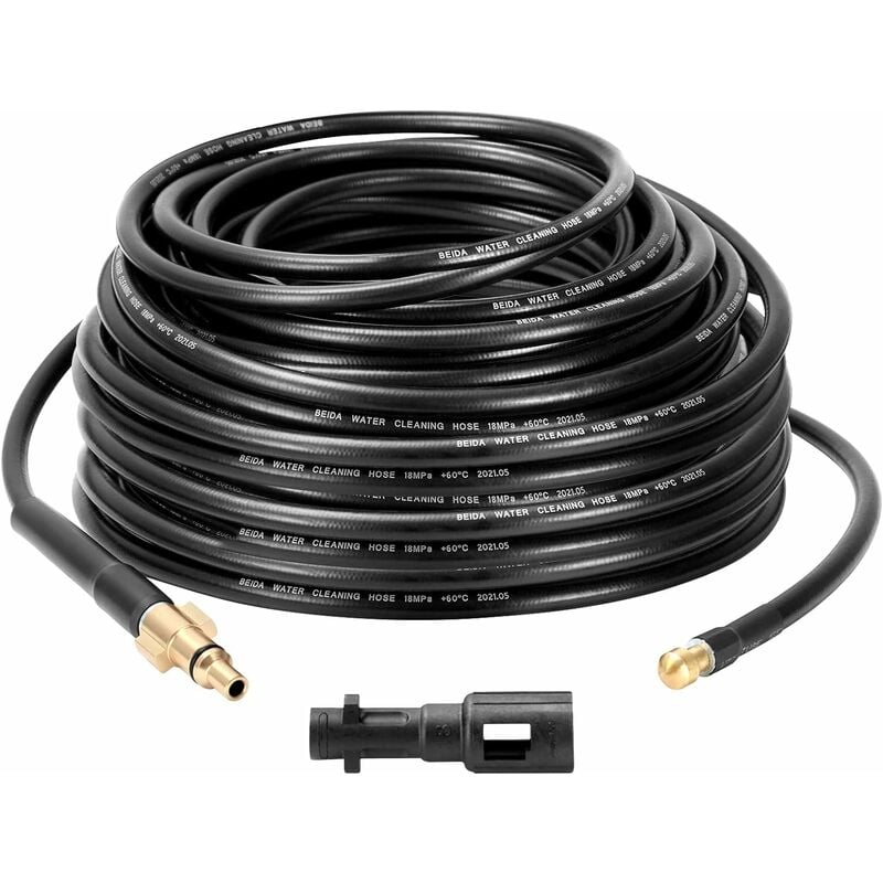 Wąż do czyszczenia wysokociśnieniowego 15M do Karcher serii K (K1-K7) i Lavor, Wąż do czyszczenia kanalizacji, z adapterem