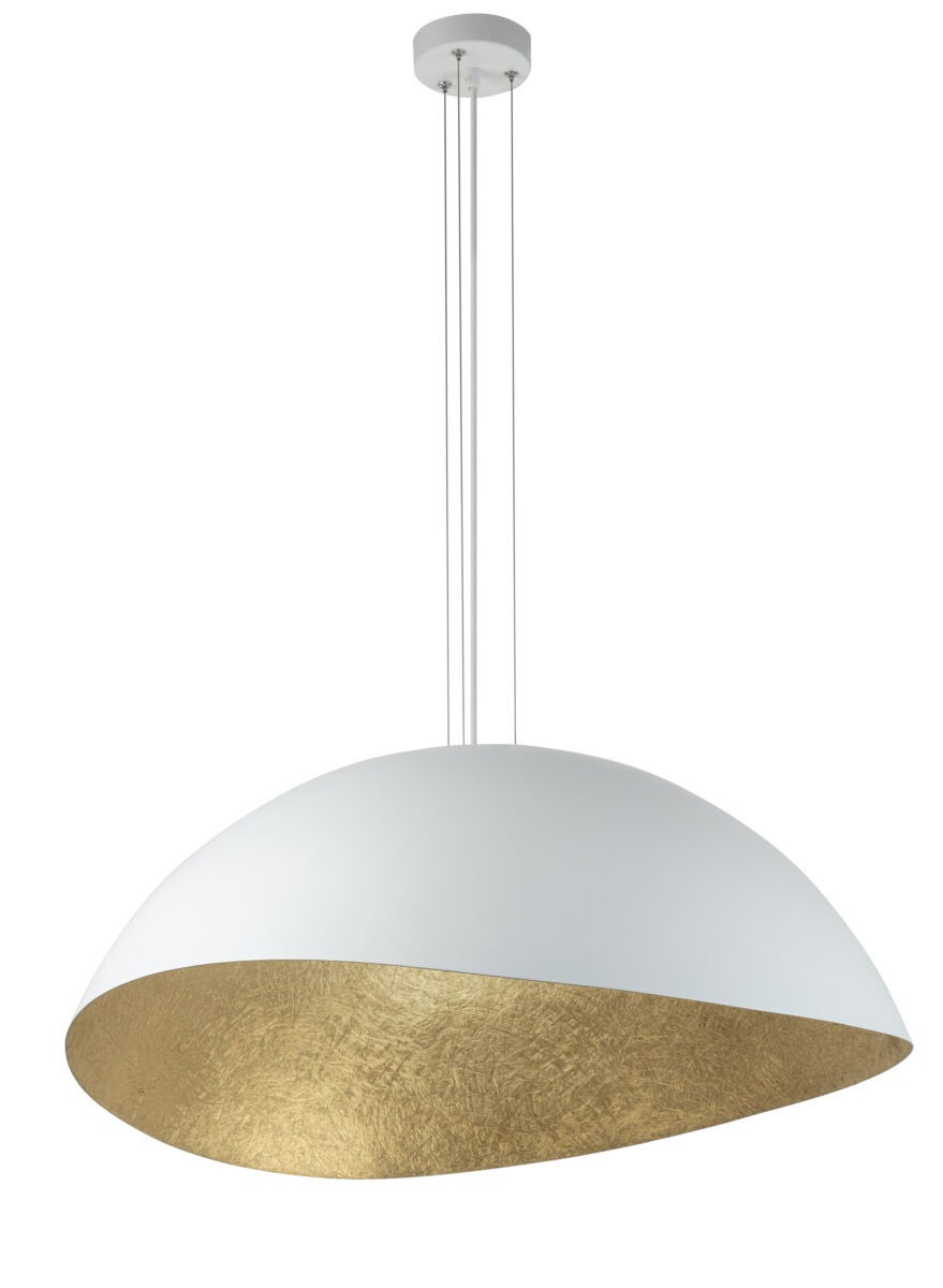 Lampa wisząca Solaris biało-złota 1xE27x15W dekoracyjna wym: 101 x 89 x 85 cm metal SIGMA