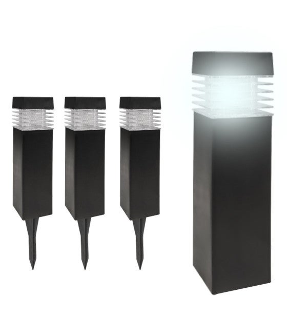 Moukeren 4 Luci Solari Per Presepe Natalizio, Pali In Metallo Con Led E Pannello Solare, Decorazione Da Giardino, Impermeabili - 2