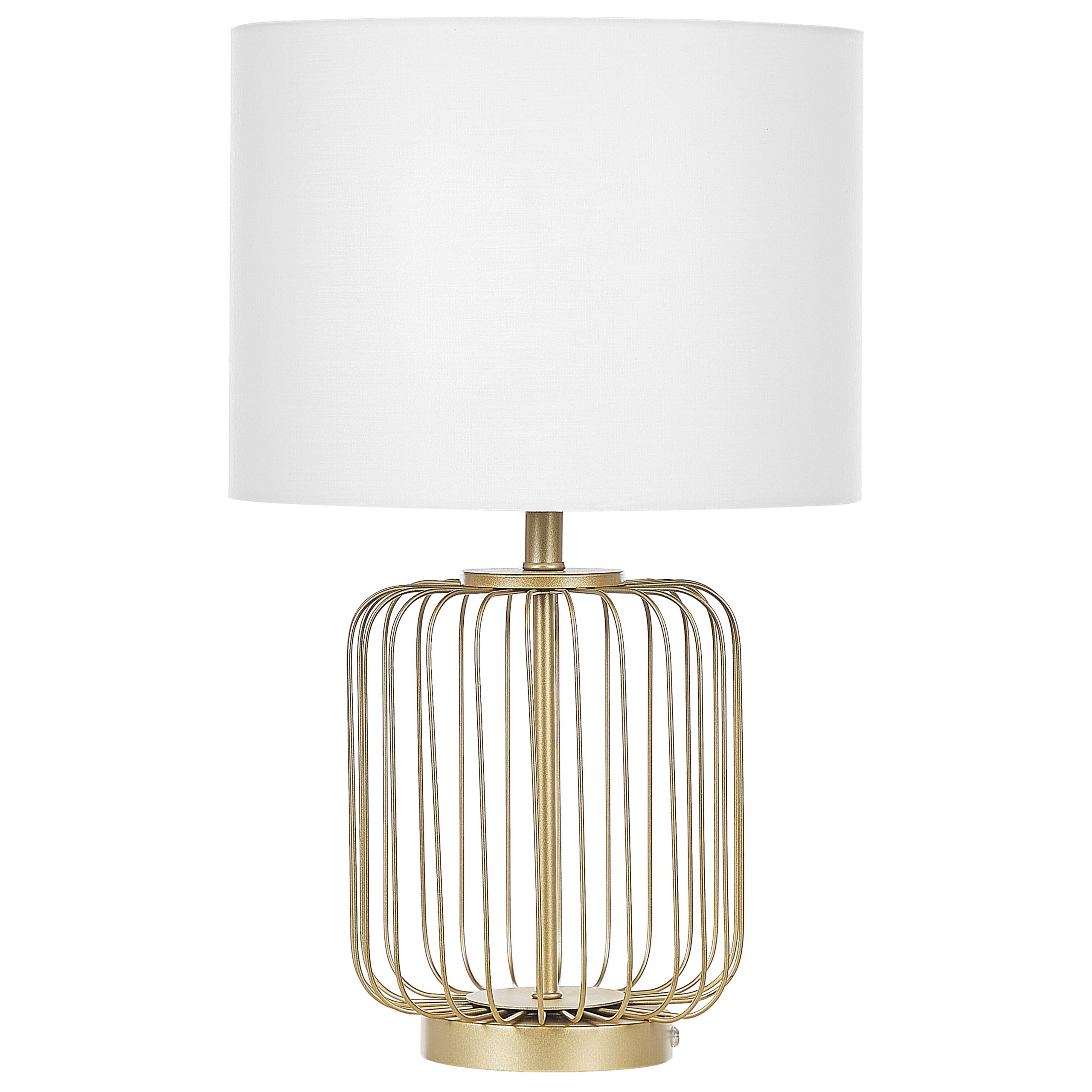 Beliani Lámpara De Mesa Thouet Metal Dorado , Leroy Merlin