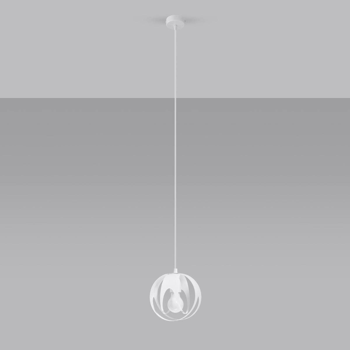 Lampa wisząca BRIVE 1 biała LED 4000K - 16x16x125cm Sollux