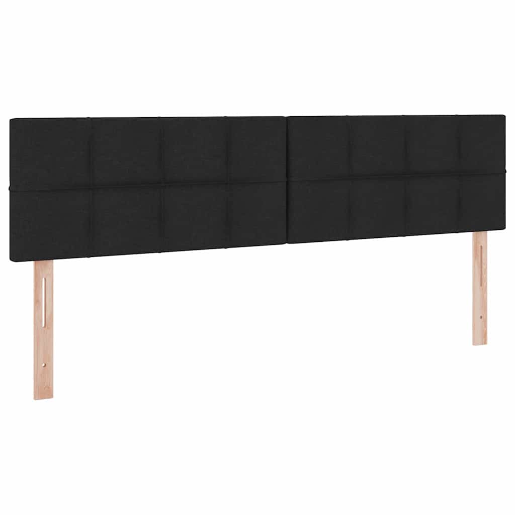 Lit avec rangement et matelas noir 180 x 200 cm en velours - 9