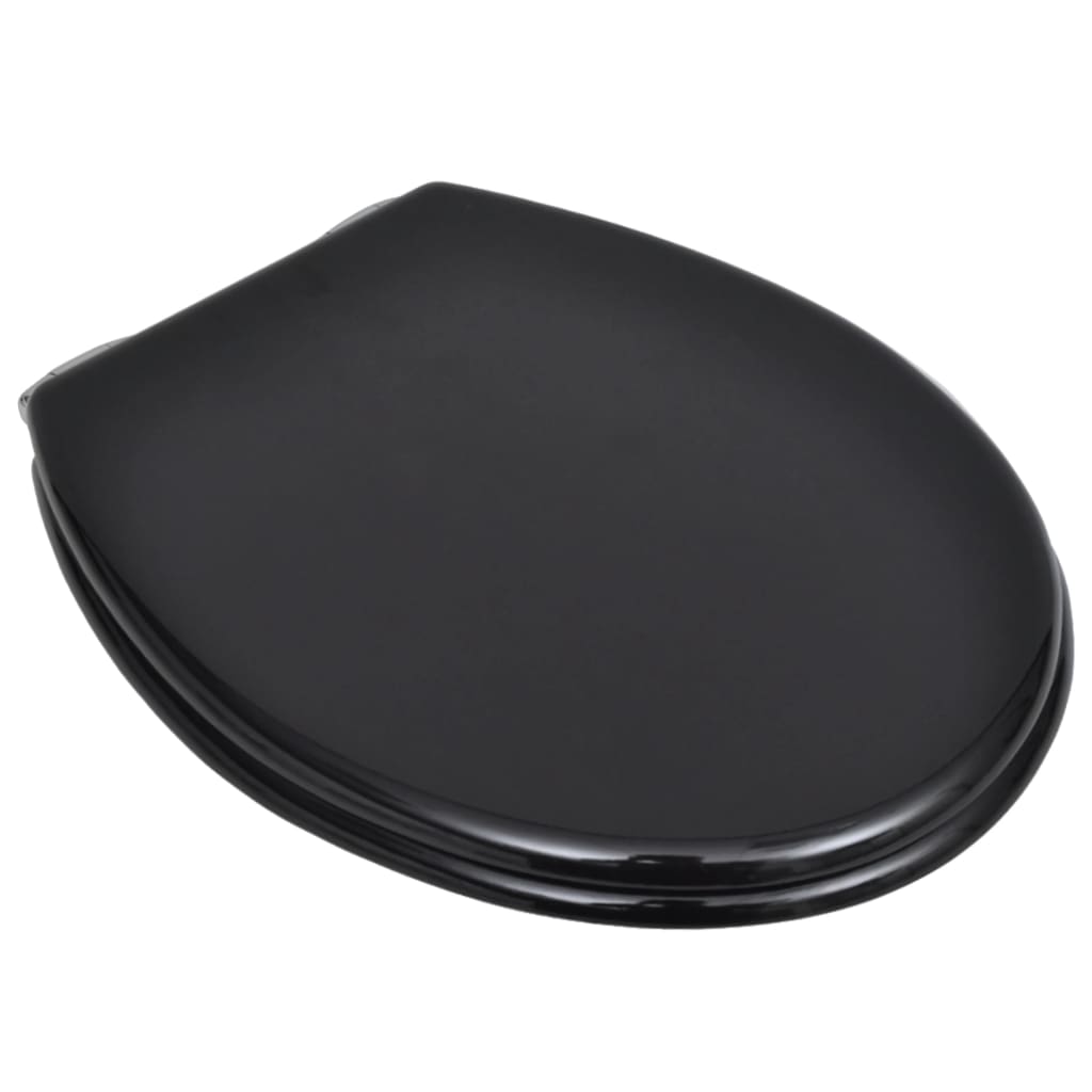 Abattant de toilette MDF avec fermeture en douceur Noir - 3