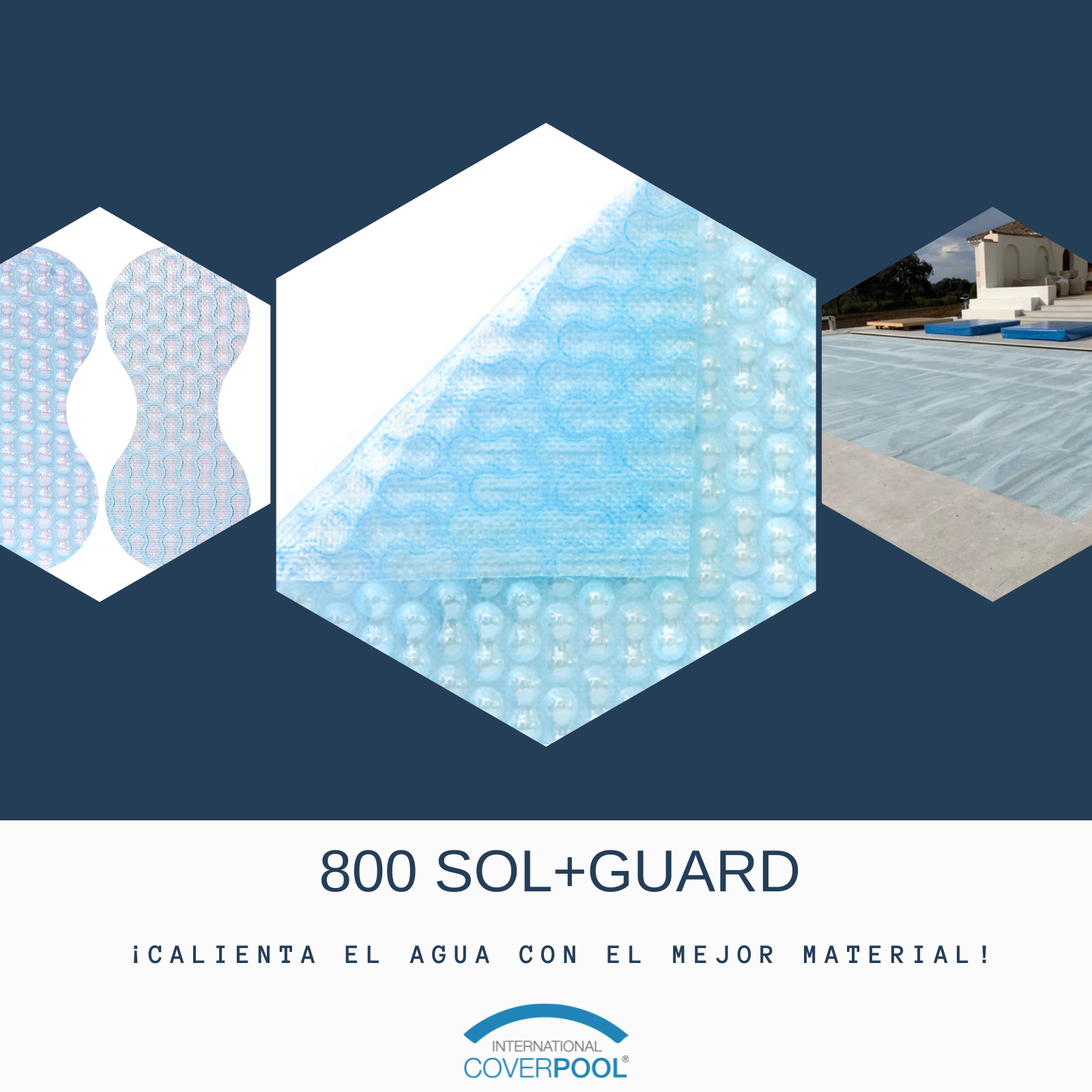 Bâche thermique 800 microns Geobubble Sol+Guard de 6,5 x 2,5m sans renfort - 2