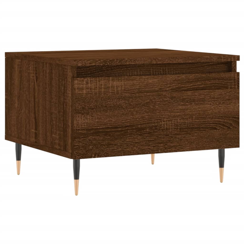 Table basse chêne marron 80x80x36,5 cm bois d'in