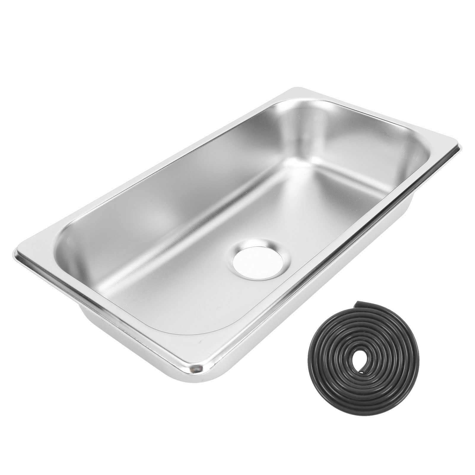 Évier RV acier inox 304 325x176x65mm, sortie 40mm, encastré, multi ...