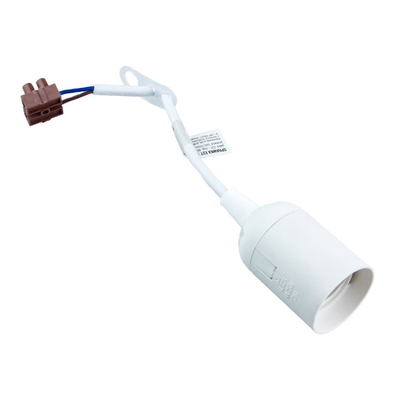Oprawka remontowo-budowlana E27 60W tworzywo sztuczne biała wym:20x3,7x3,7cm IP20 DPM