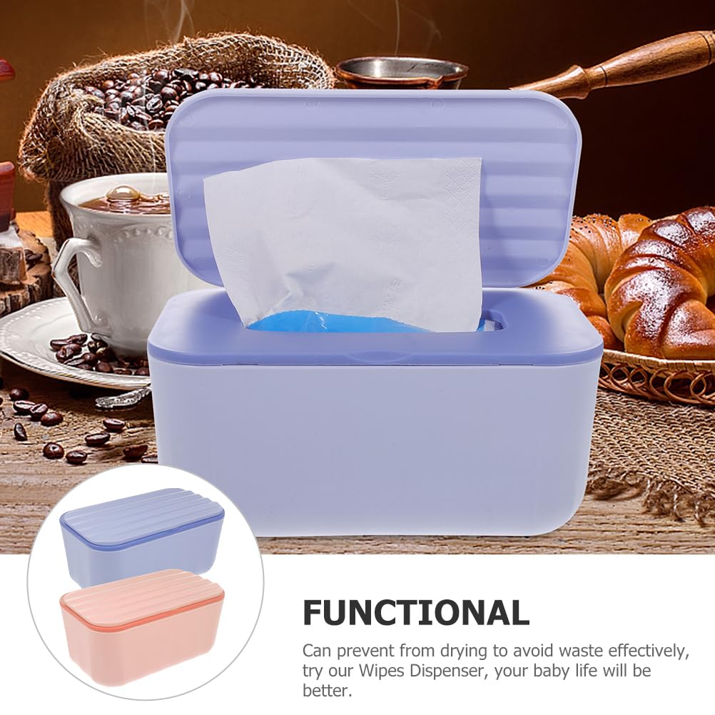 2-częściowy pojemnik na chusteczki, montowany na ścianie, pyłoszczelny pojemnik na chusteczki nawilżane z pokrywką, pojemnik na biurko - 3