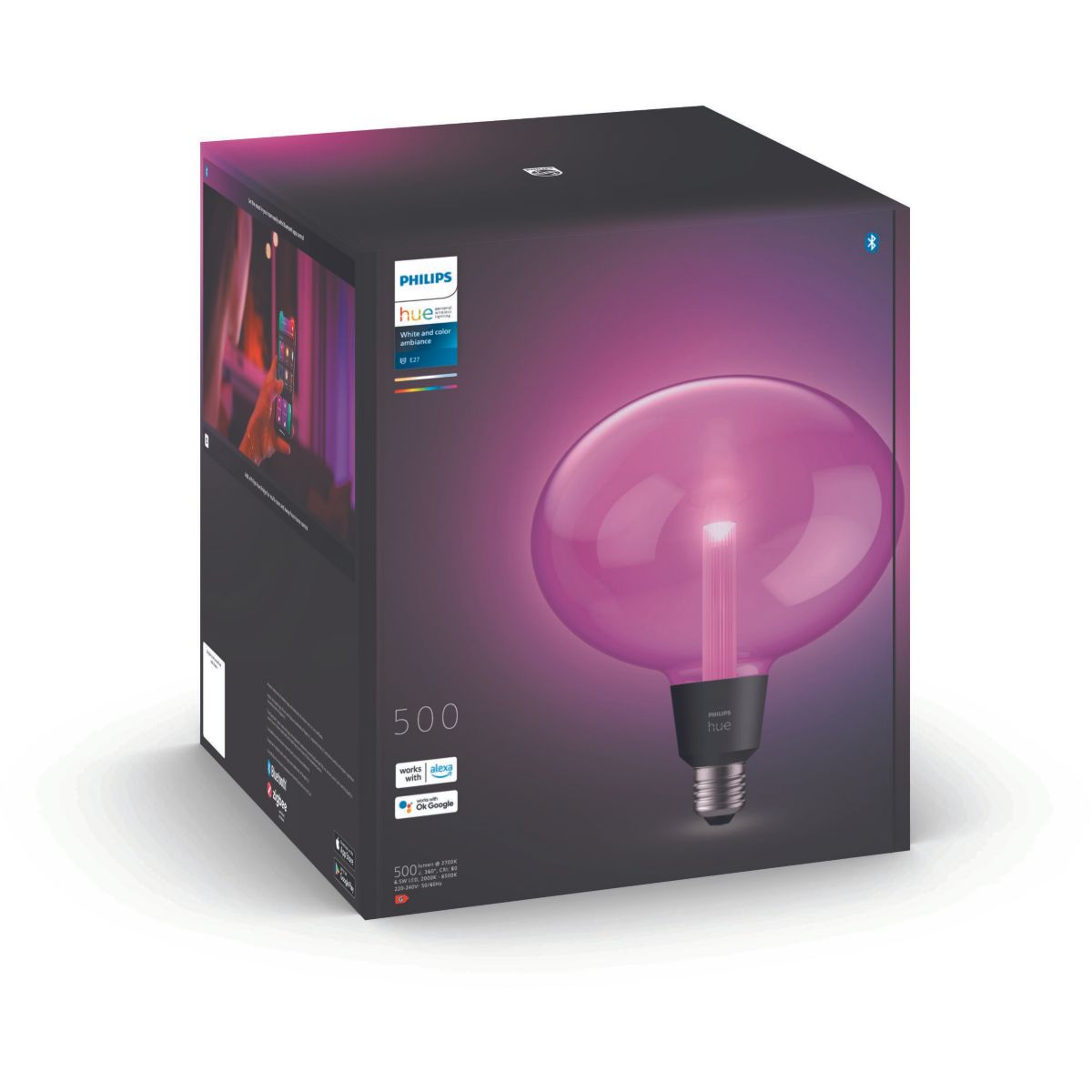 Ampoule LED connectée PHILIPS HUE W&C E27 Elipse Deco - 8