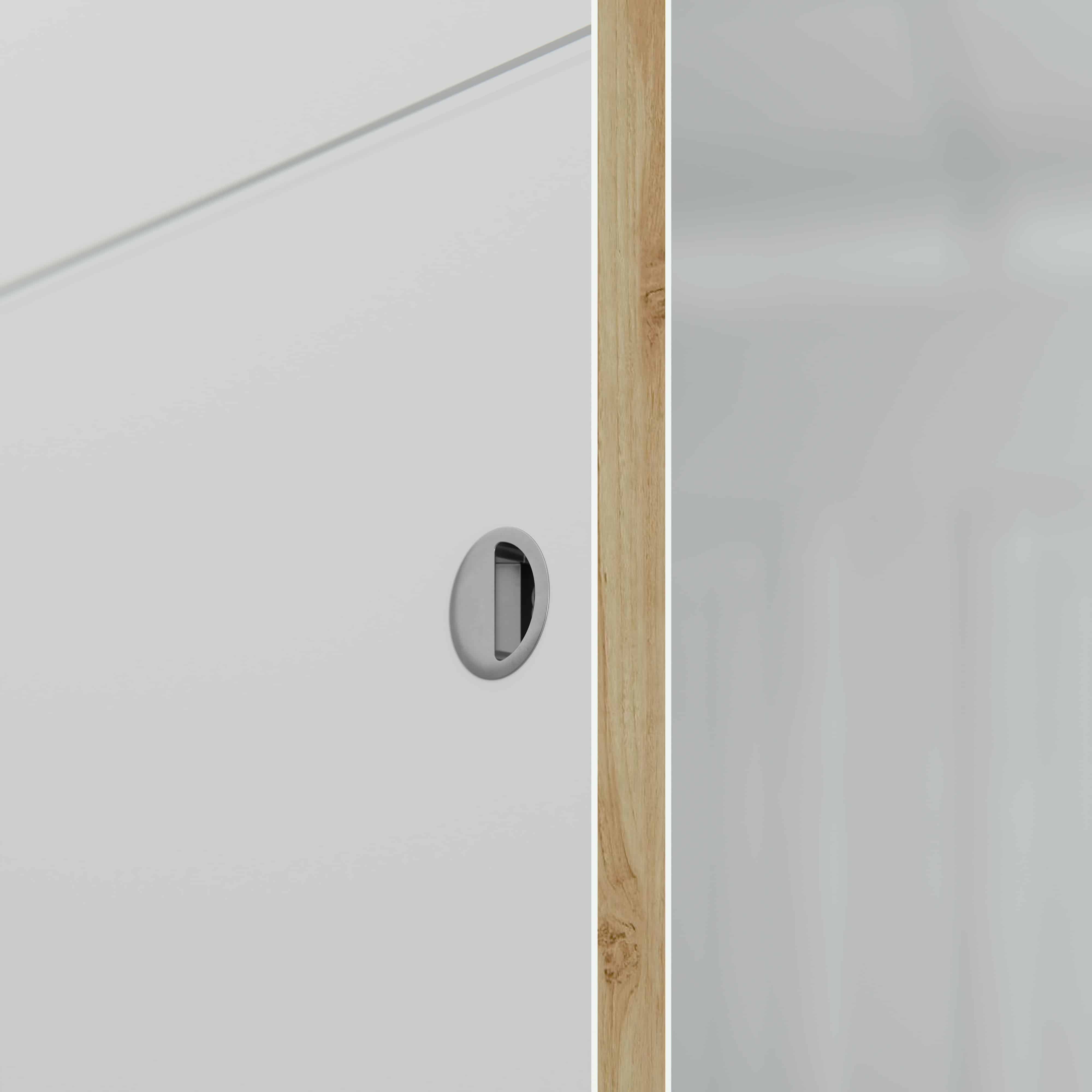 Porte Coulissante avec Rail - Prépeinte Ligne 83 cm - Avec butée - 2