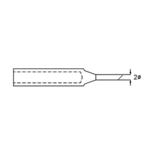 PANNE DE FER À SOUDER CMS - FORME RONDE 45° - Ø 2 mm