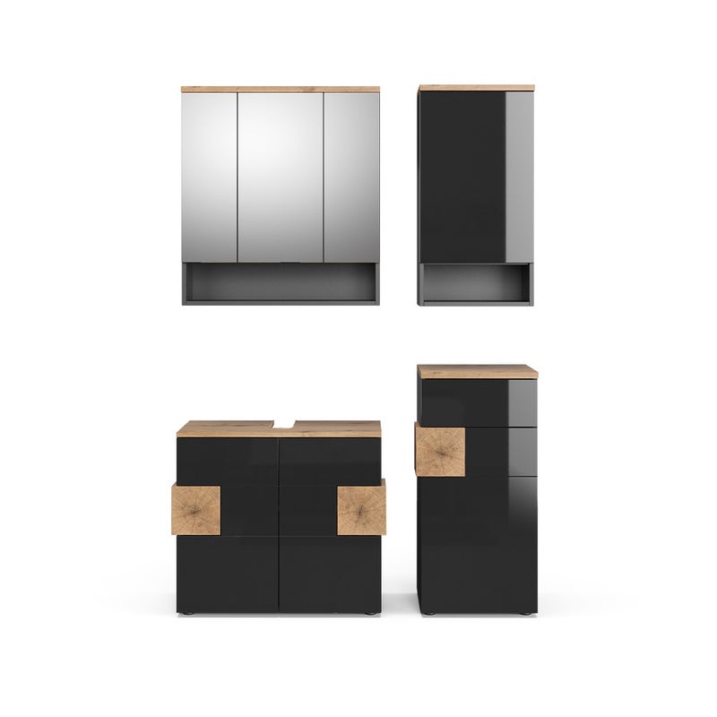 Vicco Zestaw mebli łazienkowych Eden, Antracyt, 4 części